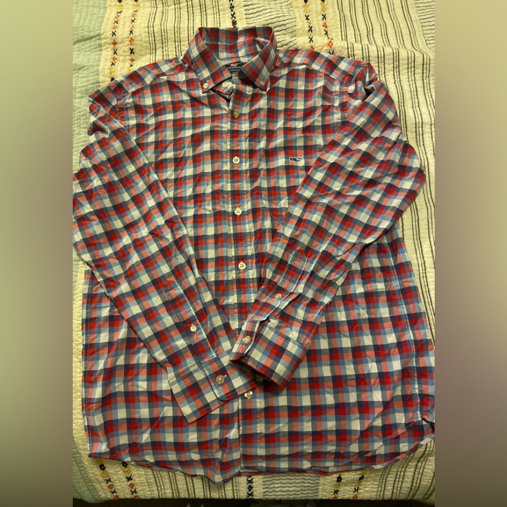 Vineyard Vines Performance Classic Fit Tucker Shirt Men size M